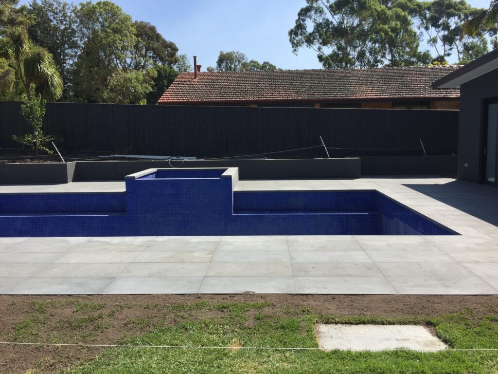 Bluestone pool coping, Park Orchards Bluestone pool coping and pool surround in Park Orchards by InEx Lifestyle Design landscapers