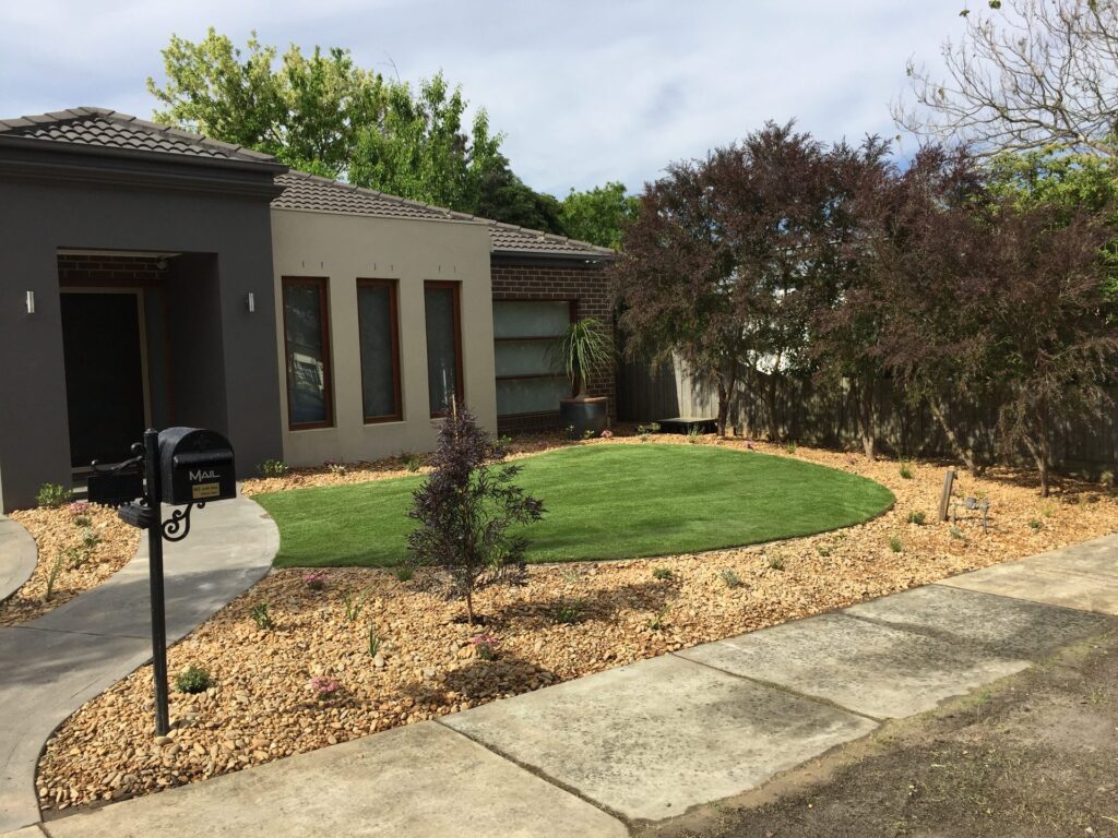 Front yard makeover in Mitcham by InEx Lifestyle Design landscapers