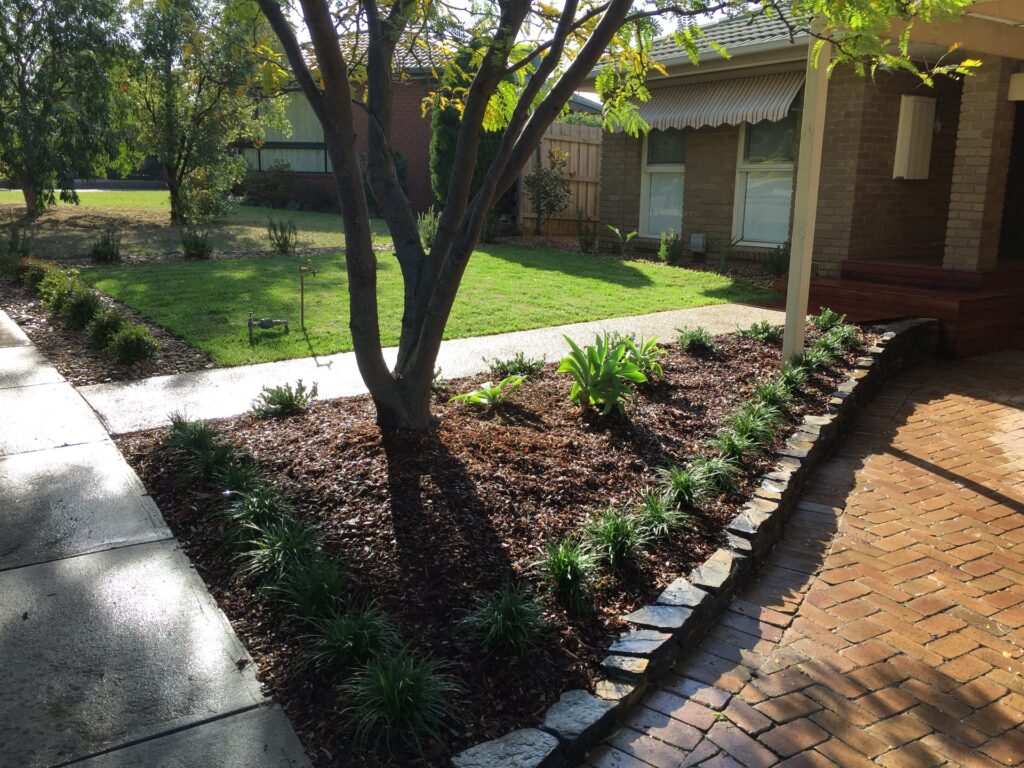 Front yard makeover in Wantirna by InEx Lifestyle Design landscapers
