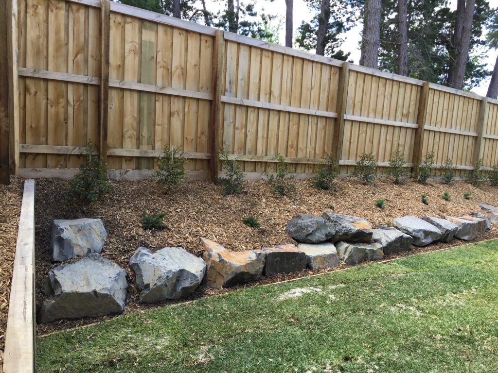 Rock wall garden in Donvale by InEx Lifestyle Design landscapers